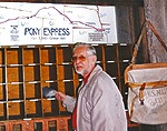 While on a trip to Mount Rushmore, Northern Indiana Unified Area Local Retiree Bruce Bourdon stopped in Spearfish, SD, and posed near a Pony Express exhibit at the Western Heritage Center. “Being a postal clerk retiree with 42 years active service,” he said, “I just couldn’t resist sorting one more letter.” While on a trip to Mount Rushmore, Northern Indiana Unified Area Local Retiree Bruce Bourdon stopped in Spearfish, SD, and posed near a Pony Express exhibit at the Western Heritage Center. “Being a postal clerk retiree with 42 years active service,” he said, “I just couldn’t resist sorting one more letter.”
