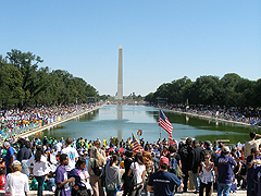 Nearly 200,000 activists gathered in front of the Lincoln Memorial to strengthen the fight for change in America.