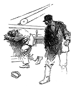 A “bucko” disciplines a sailor.