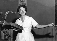 Evelyn Dubrow during a speech in Daytona Beach in 1960.