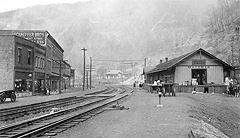 Site of the Battle of Matewan, as it appeared in 1920.