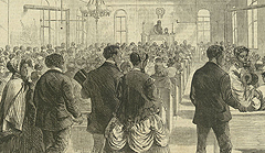 The Feb. 6, 1869, Harper's Weekly published this illustration of the Colored National Labor Union convention in Washington.