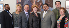 Michigan APWU members meet with Sen. Debbie Stabenow.