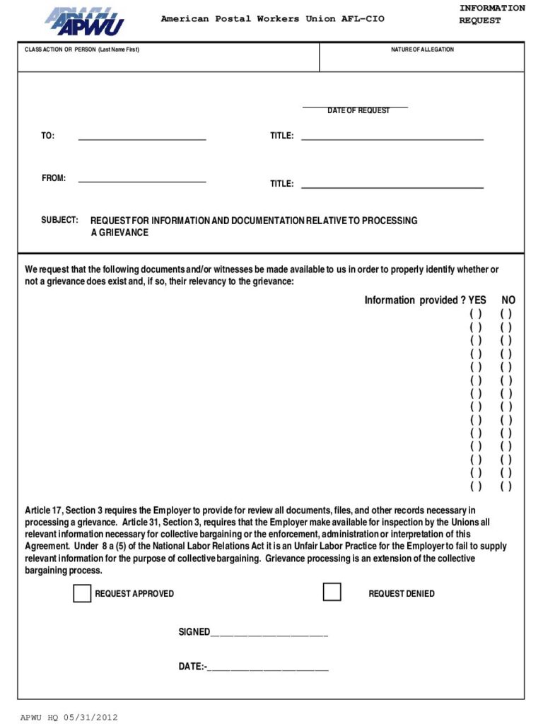 Request for Information