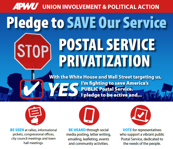 Pledge to Join the Fight to Defend the PUBLIC Postal Service's image