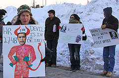 Postal Workers Protest  Rep. Issa at NH GOP Fundraiser's image