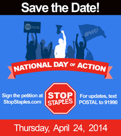 National Day of Action To Stop Staples Set for April 24's image