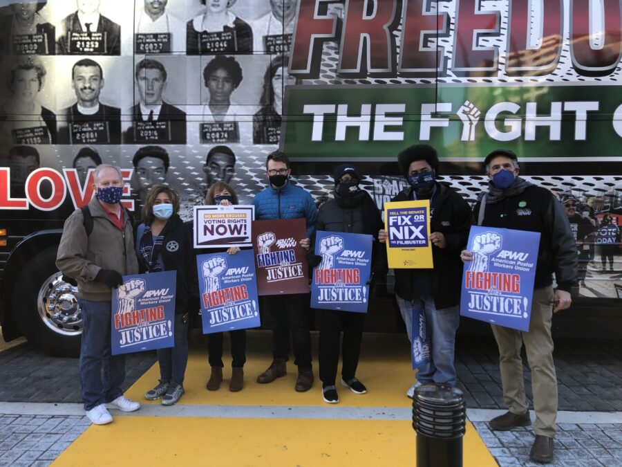 APWU Joins Rally for Voting Rights Outside White House's image