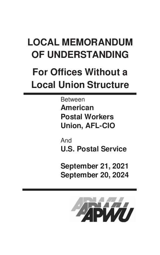 2021-2024 LMOU for Offices Without a Union Structure