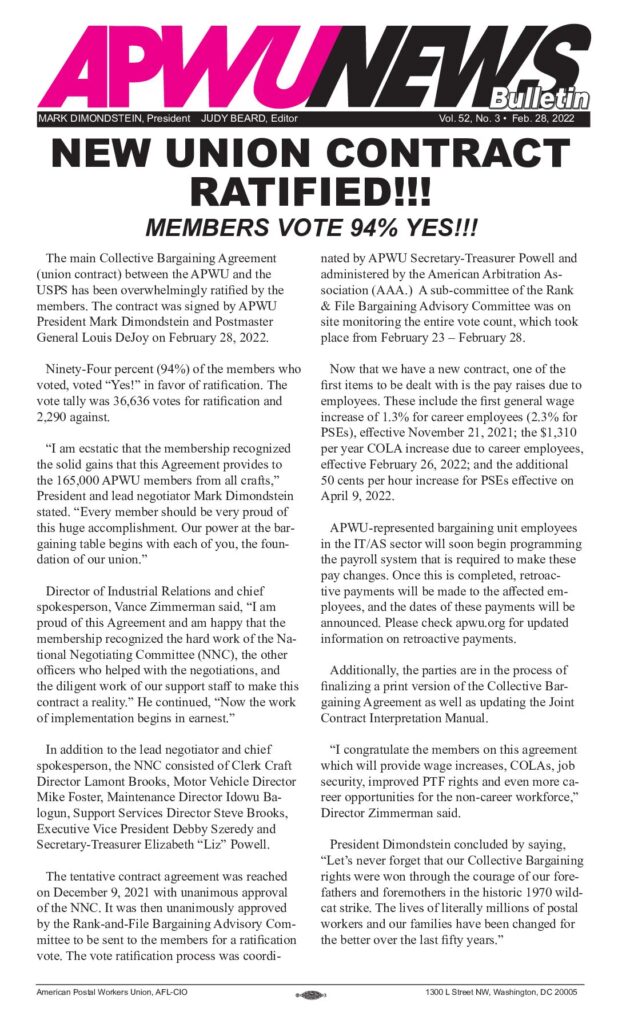 March 2022 Contract Ratification