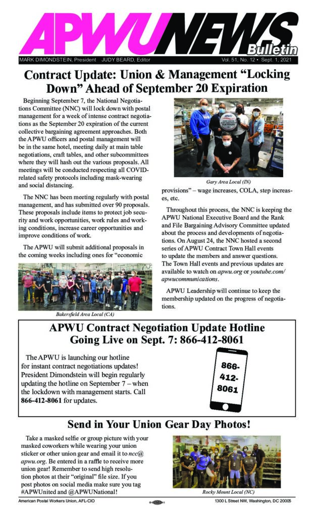 September 2021 Contract Lockdown Begins, Hotline Updates, Gear Day