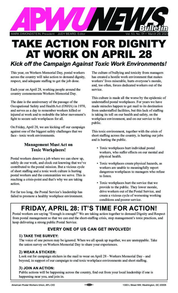 March 2023 Workers Memorial Day