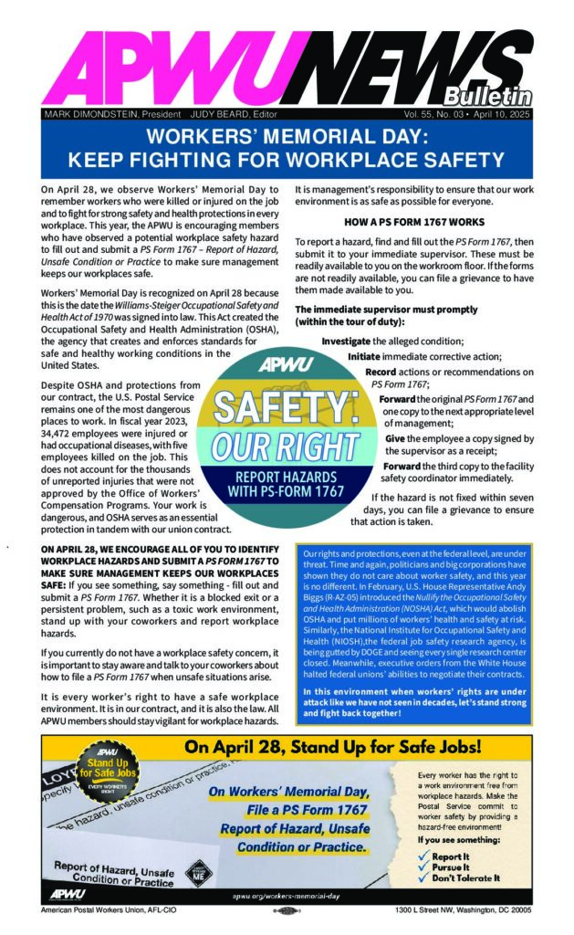 February 2025 Workers Memorial Day