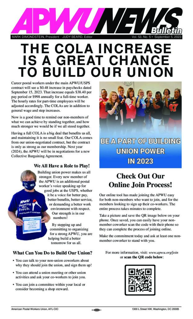 September 2023 COLA-Organizing, Call Congress, Podcast