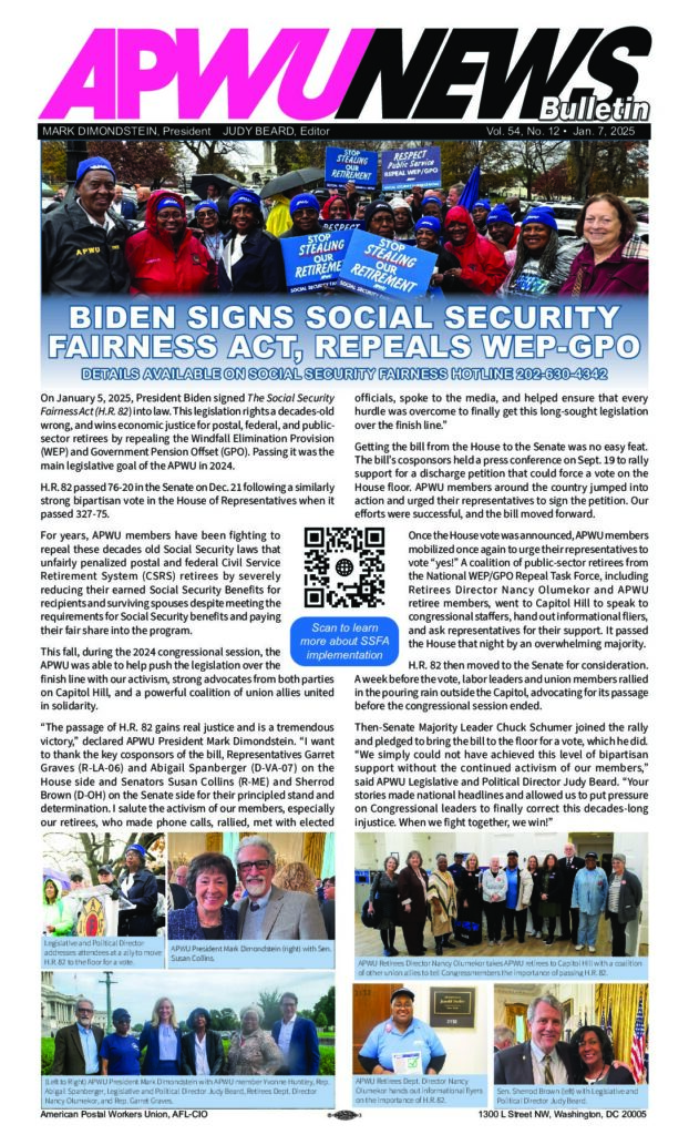 December 2024 Social Security Fairness Act Passes