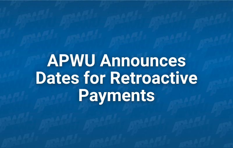 APWU Announces Dates for Retroactive Payments's image