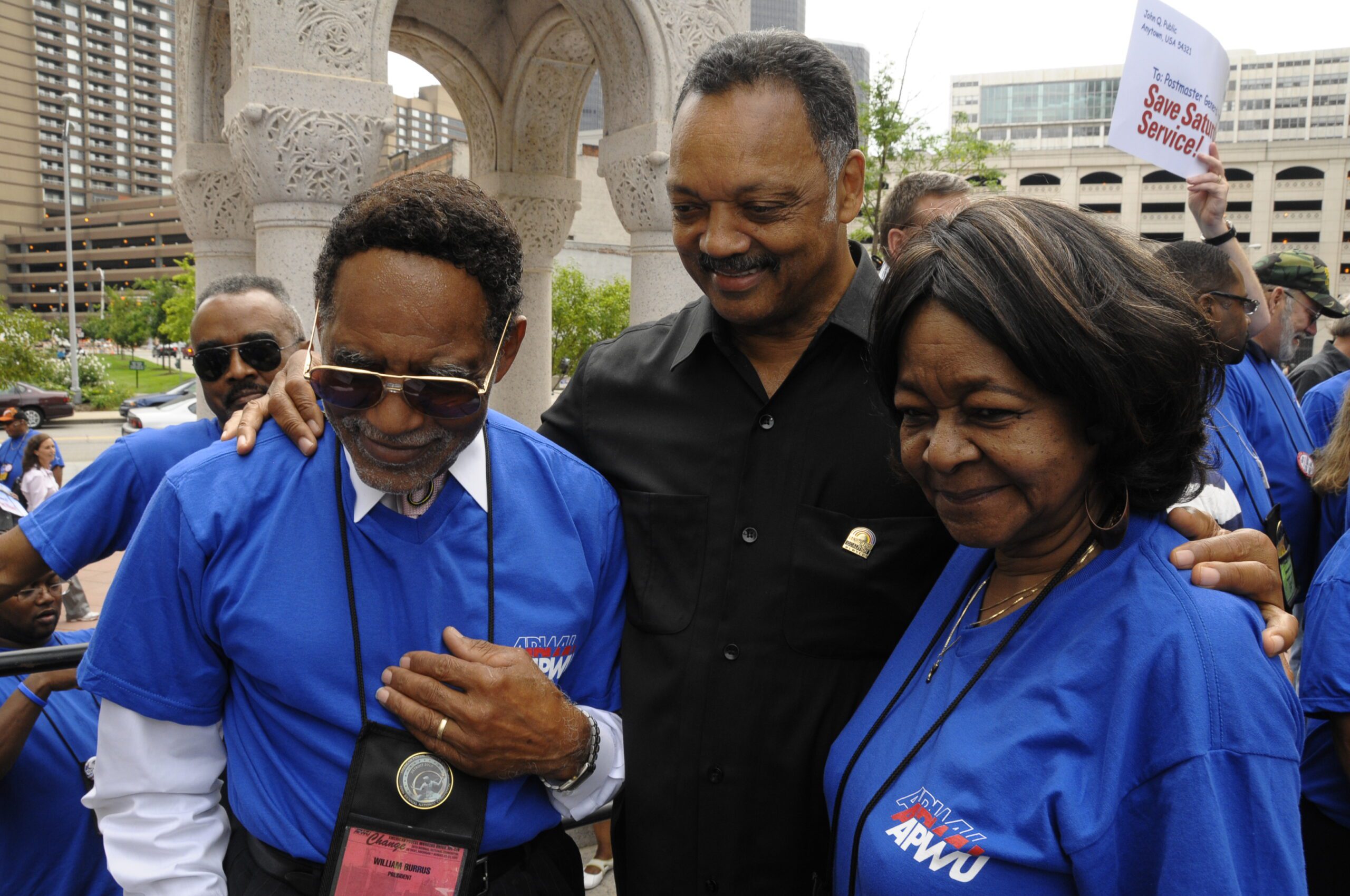 Rev. Jesse Jackson with President Burrus and Secretary-Treasurer Powell