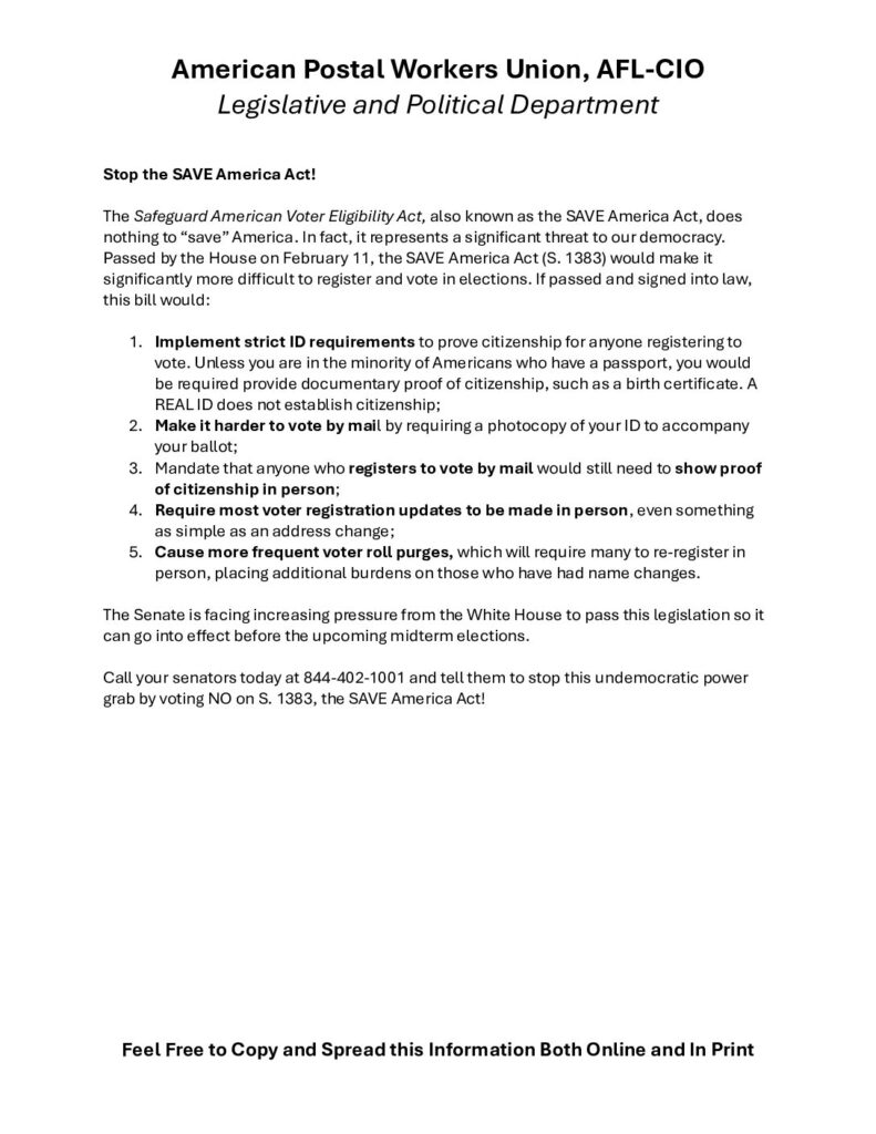 Stop the SAVE America Act