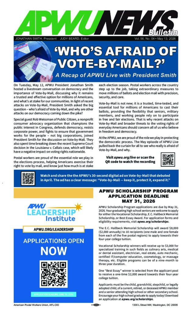 May 2026 Vote-by-Mail Livestream and Workers' Memorial Day recap