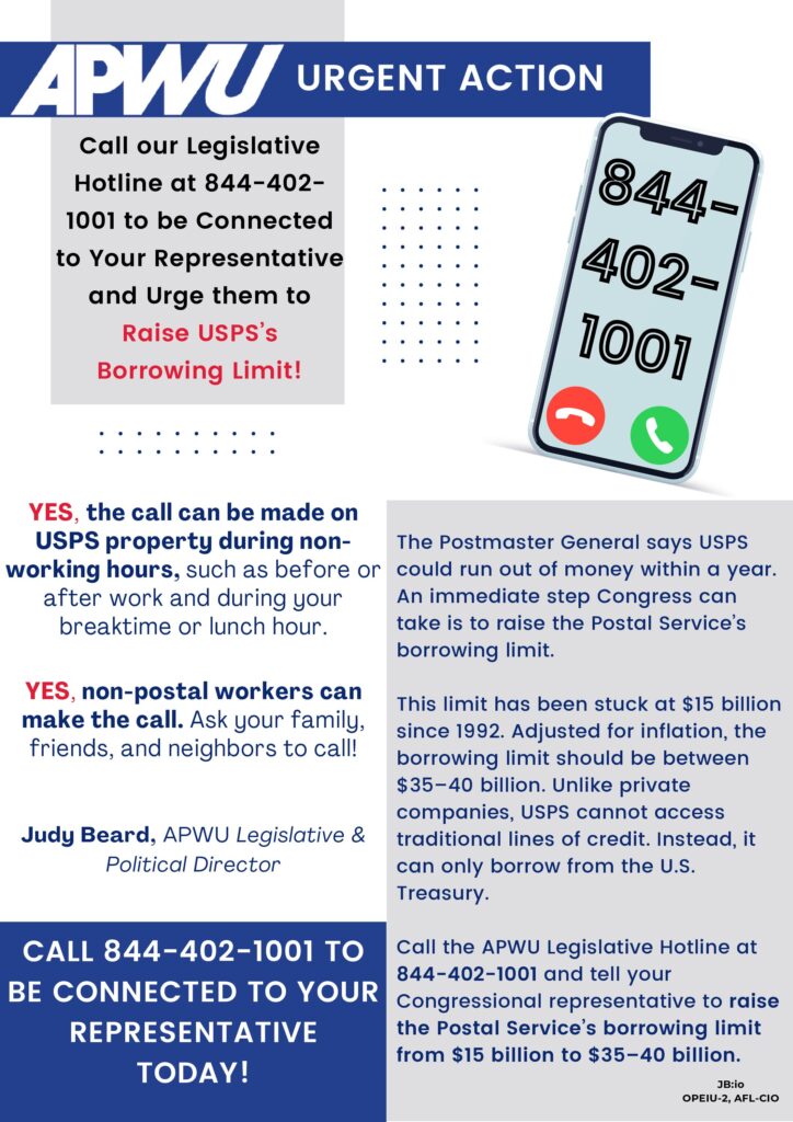 Raising the Borrowing Limit Call-In Flyer